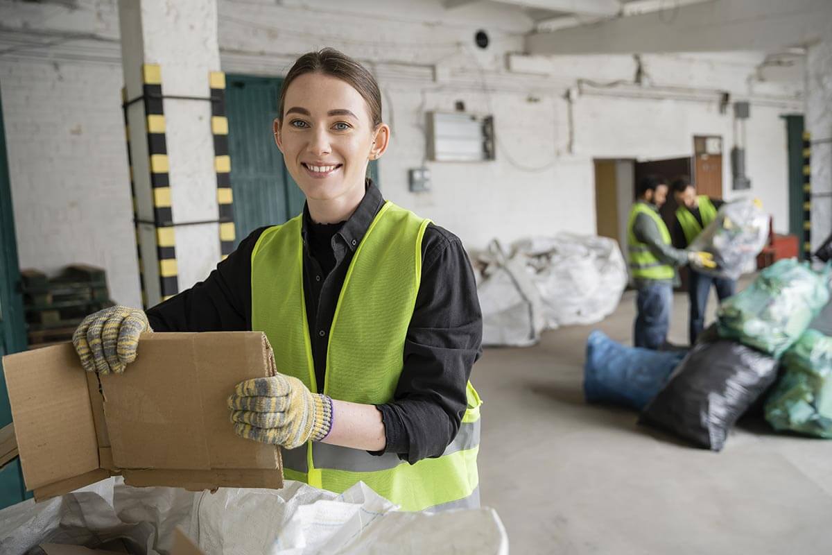 Tri et recyclage du carton à Sainte-Marie-aux-Mines par Les Tournesols